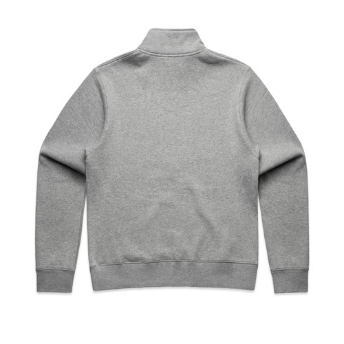 GREY MARLE - BACK wo's-stencil-half-zip-crew-greymarle-back